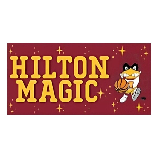 Vintage Basketball Cy Hilton Magic Rugged Sticker (1.75" x 3.5")